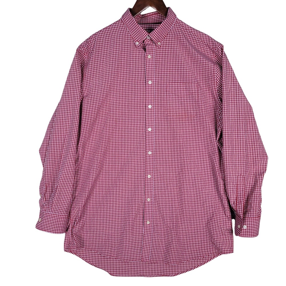 Chik-Fil-A Shirt Men's Size XLT TALL Red Check Oobe Long Sleeve Button Down EUC